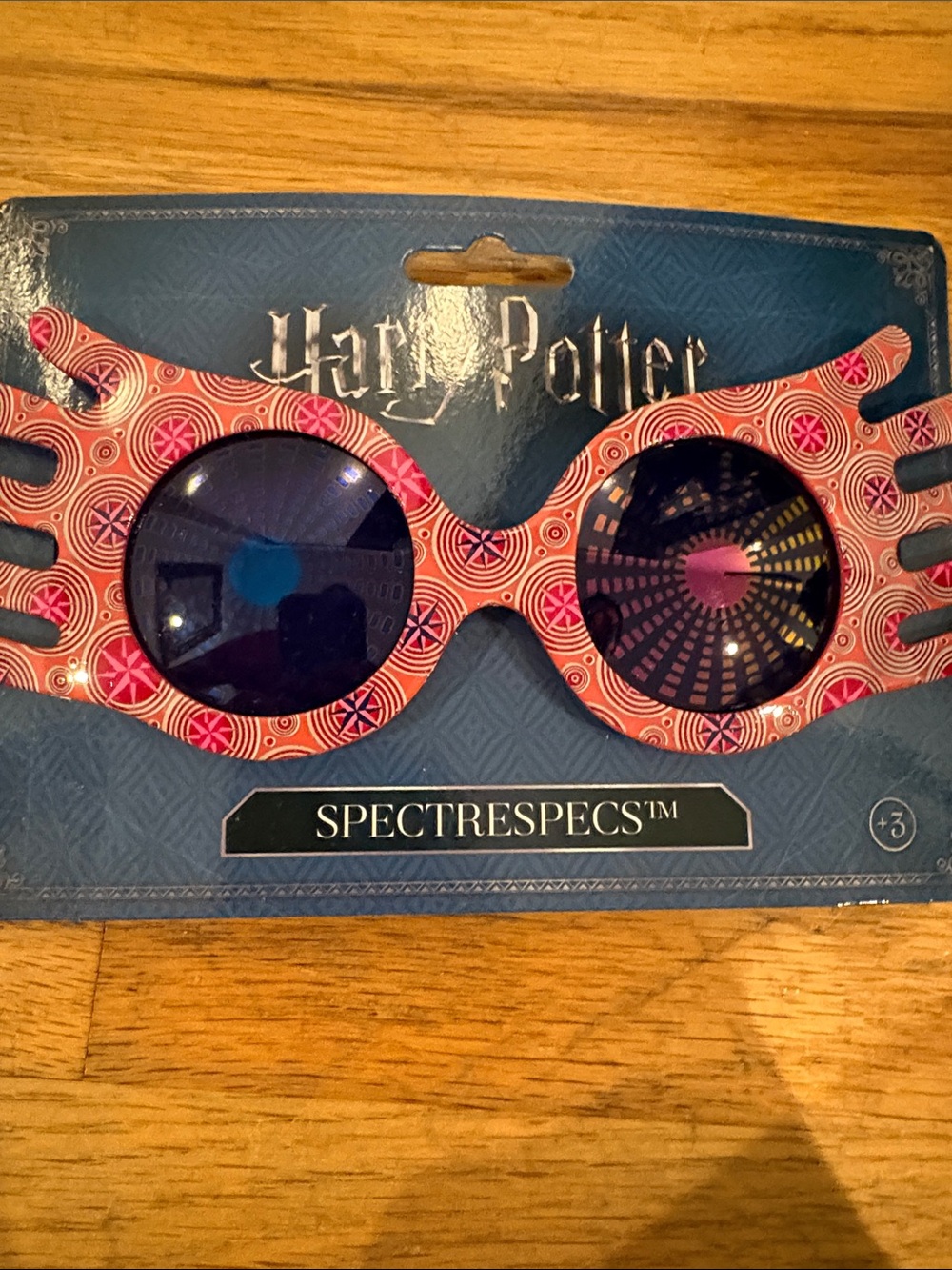 Warner Bros. Spectrespecs Pink Patterned Frame with Blue-Tinted Lenses